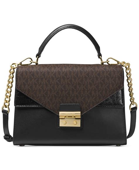 michael kors sloan tricolor leather top handle satchel|MICHAEL Michael Kors Signature Sloan Top Handle Satchel.